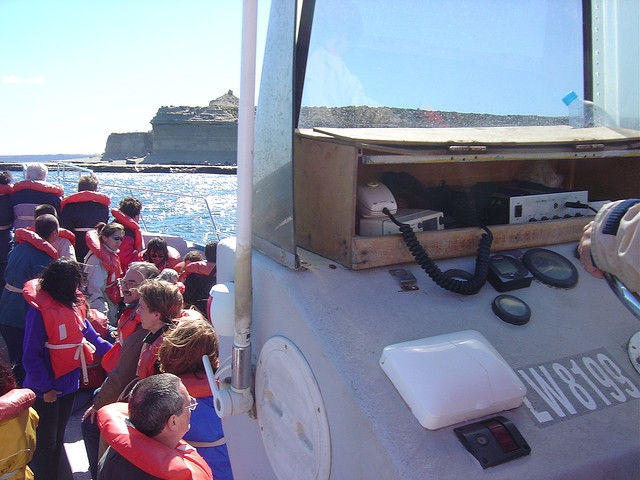 en el barco